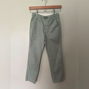 J Crew Sage Light Green Boys Khaki, Chino Pants, Size 10, Drawstring Waist